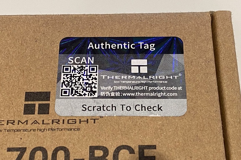 Thermalright authentic tag