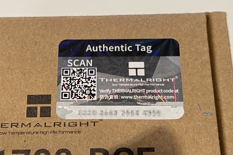 Thermalright authentic tag2