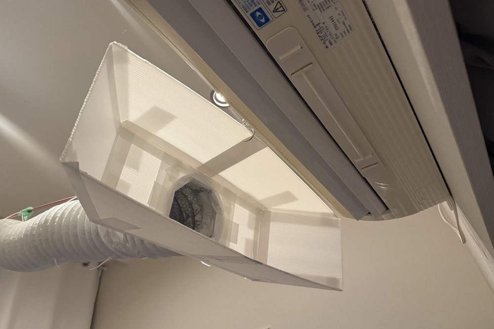 エアコンの冷気をダクトで別の部屋に送る3